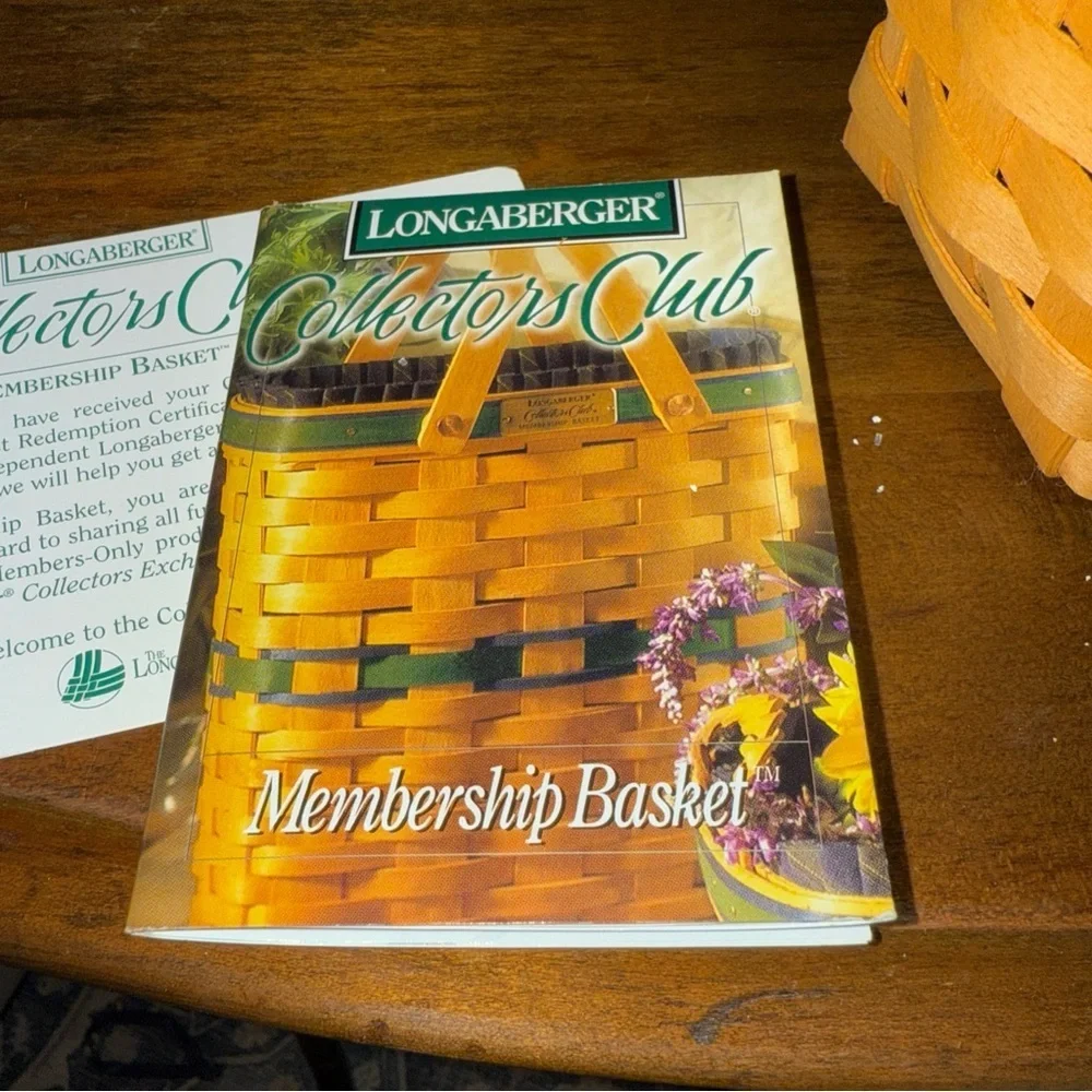 Longaberger 1996 - 1999 Collector’s Club Membership Basket Cottagecore Farmhouse